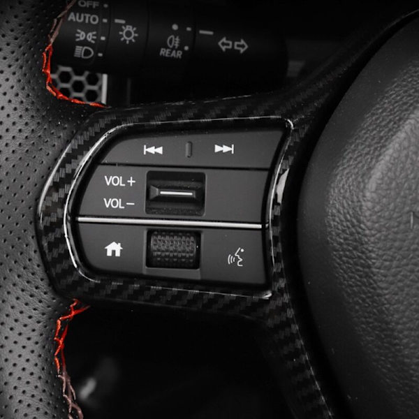 For 11th 2022 Steering Wheel Button Panel Frame Decor Sticker Car Interior Accessories, Red