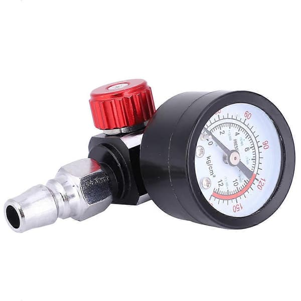 1/4 tomme pneumatisk luftpistol trykkregulator med trykkmåler