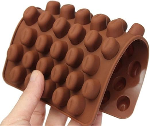 Kaffebønne Chokoladeform 55 Huller 3D Silikone Non-Stick Chokolade