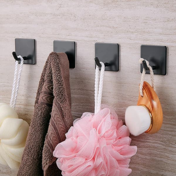Delar sort selvklæbende krog 304 rustfrit stål vægkrog rustfri