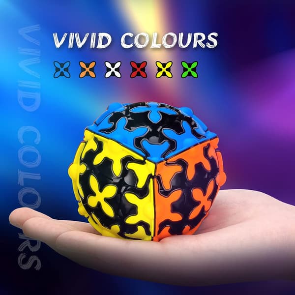 QY Toys 3x3 Gear Cube 3x3x3 Speed Magic 3D Gear Puzzle Magic