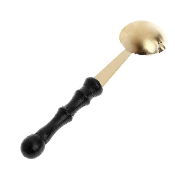 Brass and Wood Spoon for Melting Wax, Melted Dissolved Wax Seal Envelope Craft