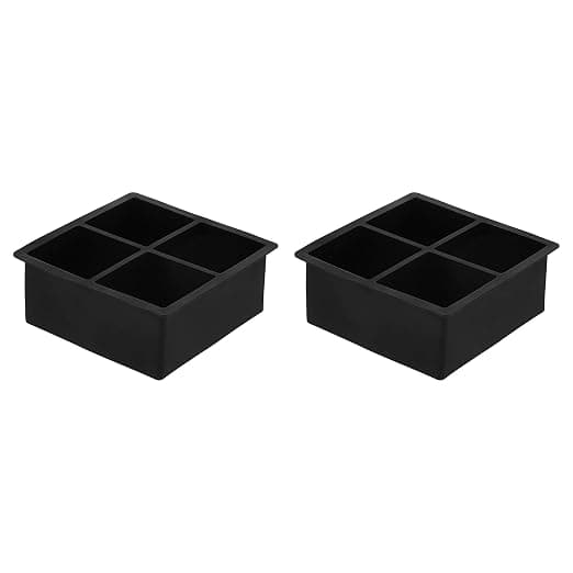 Sæt med 2 silikoneisforme til isterninger 4 isterninger pr. form 11 x 11 x 4,5 cm