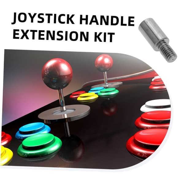 10 st joystick Schaftverlängerungsset 1,5 cm järn silver -