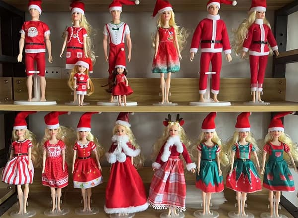Barbie julemodedragt, 14 dele, 14 dukketilbehør