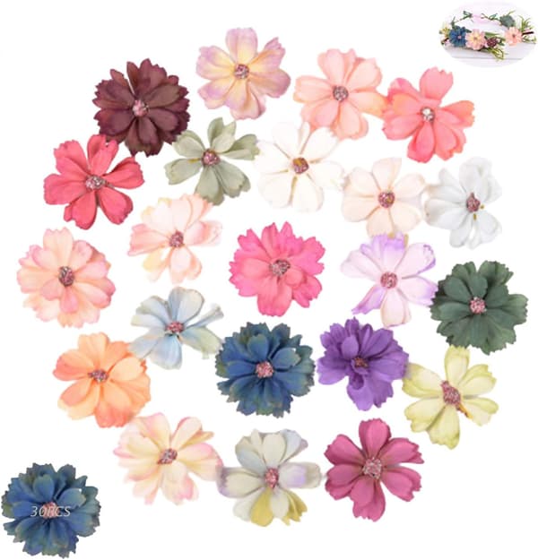 Flerfarvede Daisy Blomsterhoveder Håndlavede Daisy Blomsterhoveder Simulation