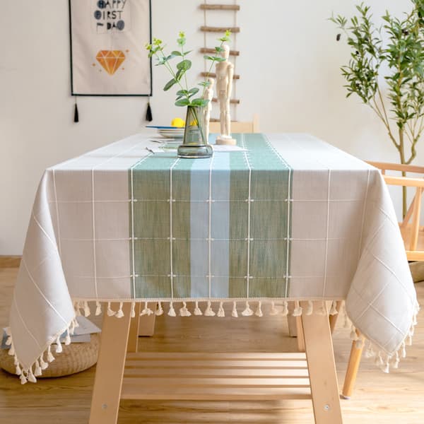 Rektangulær dug i plaidstil af polyester, dug Splas DXGHC