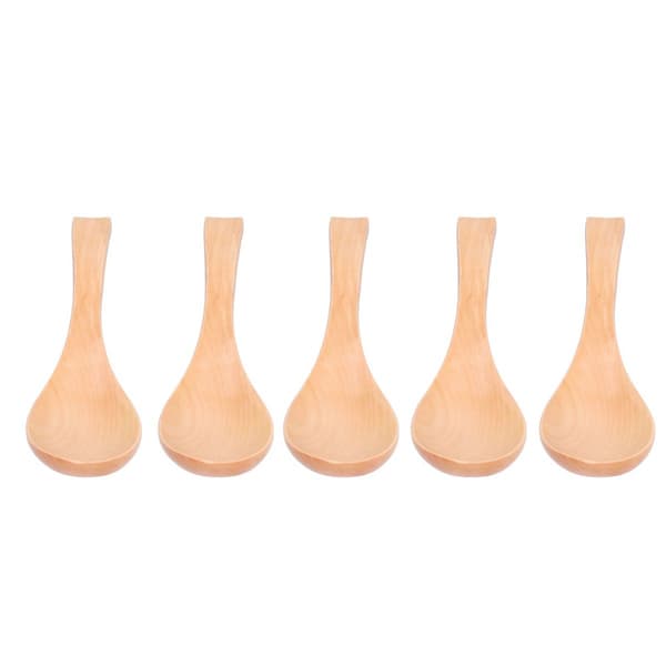 5-pack Natural Wooden Spoons with Bowl Handle KLB