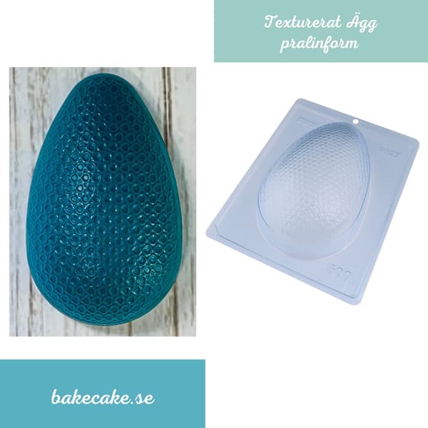 Pralinform Mönstret Egg 500g - BWB 9327 - Spesiell 3-delt form Transparent transparent