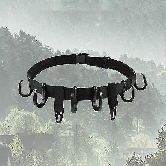 Tree Stand Strap with Multi-Hooks Strong Load-Bearing Quick Release Hunting Equipment Hanger Holder [DB] Khaki khaki