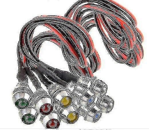 LED Indicator, 12V Indicator Light Dashboard Panel Warning Light Signal Lamp for Car LED (1
