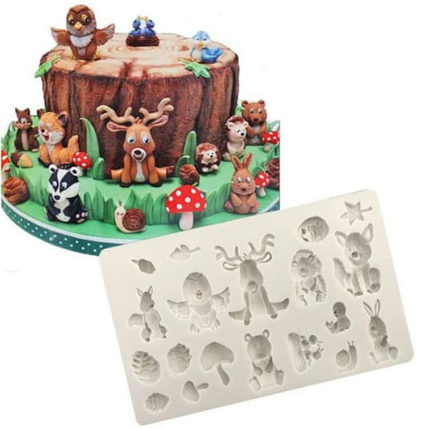 Cartoon Animal Dining Mousse Mold Silicone Baking Cake Mold