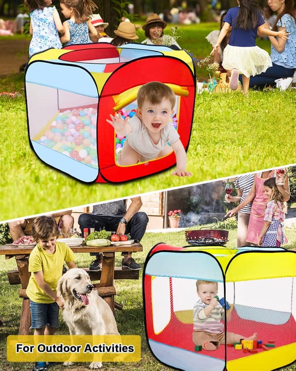 Børneboldspilstelt, Pop Up Foldbart Babylegetelt Bærbart Have