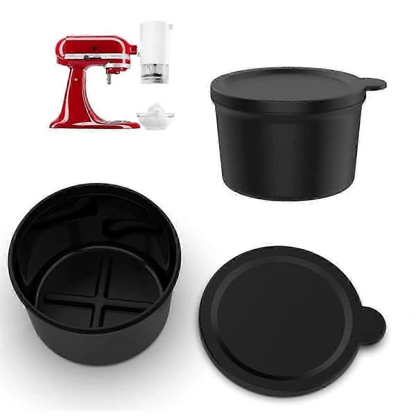 Silikoneforme til is, erstatningssæt til Kitchenaid smoothie maker, kompatible med ismaskine Black