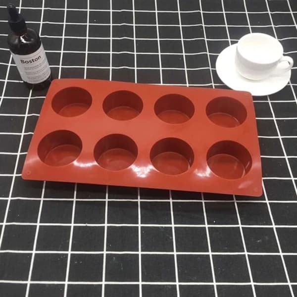 Kakform 8 Hål Rund Cylinder Kolonn Silikonhantverk
