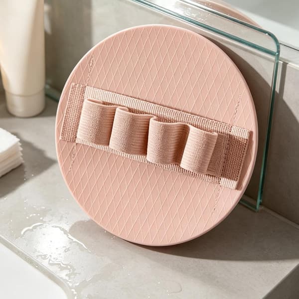 Kroppsskrubb-silikonbørstehanske for en grundig rosa - Rosa