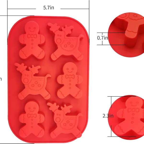 Jul silikonform 3D jul elg snøfnugg form KLB