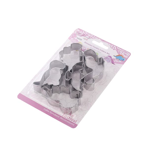 Dinosaur Cookie Cutters Sæt, Dinosaur Sandwichform, 5 Stk. Dinoformede Cookie Cutters, T-Rex, Pterosauria