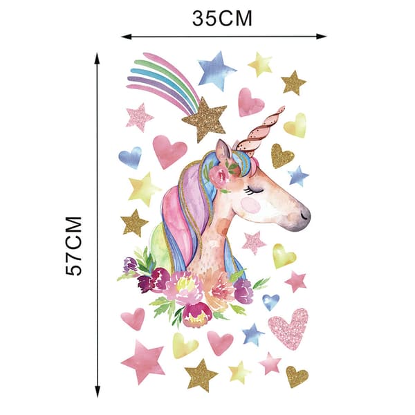 Unicorns Wall Decals Wall Stickers Peel and Stick Removable Wall