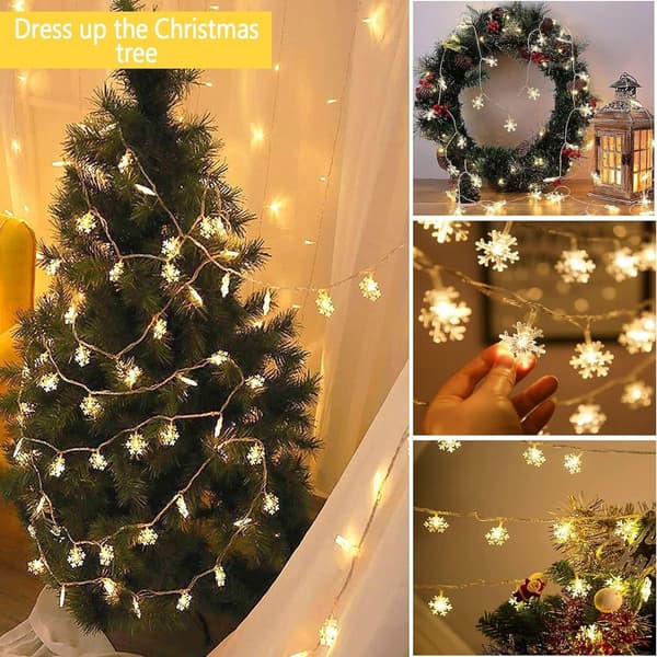 Snowflake light string 6M 40 LED LED light string Christmas KLB
