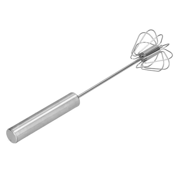 Stainless Steel Egg Whisk, Semi-Automatic Hand Mixer, 14 Inch, Small Egg Beater for Kitchen