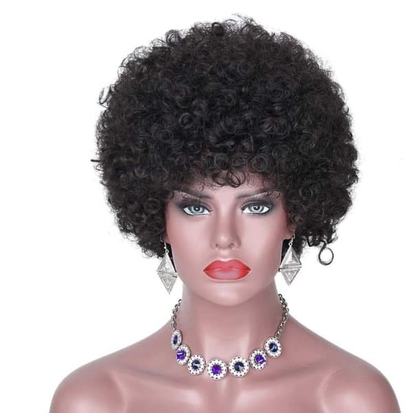 Toupee Curly Bob Wig Glueless Wireless Front Wig