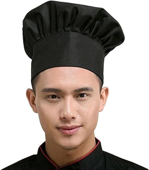Chef Hat Set of 2-pack Adult Adjustable Elastic Baker Kitchen Co