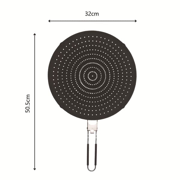 50,3 * 32 cm avansert silikonsprutbeskyttelse med sammenleggbart håndtak