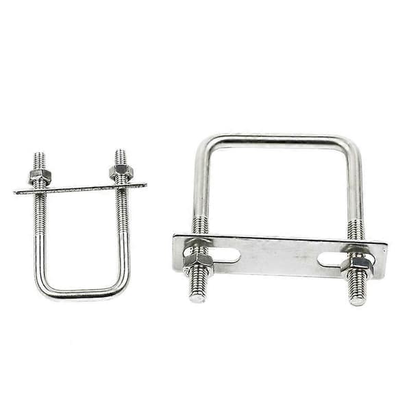 Firkantede U-bolter 1-1/4\" (30mm) Innvendig bredde 304 Rustfritt stål M6 med muttere Rammeremmer 3 stk