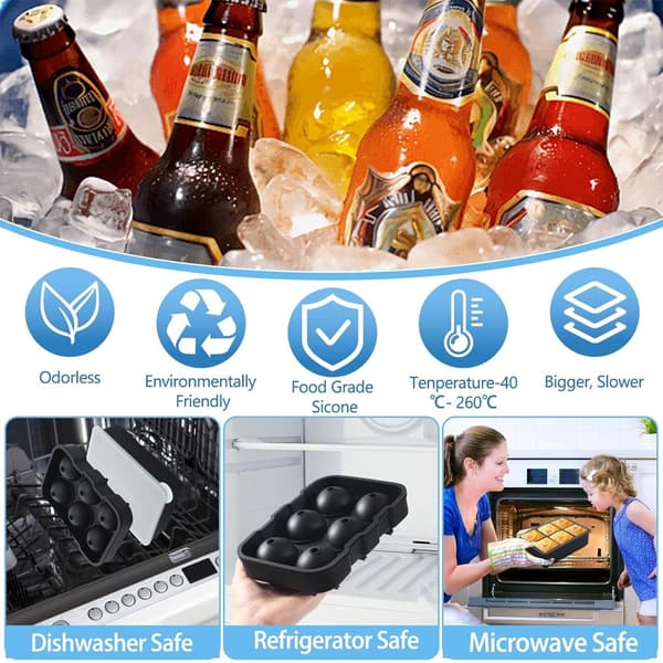 Isform - 6 store isterningebakker til whisky og vin