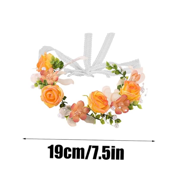 blomster-hårbånd kunstige elegante hårtilbehør til piger orange - Orange