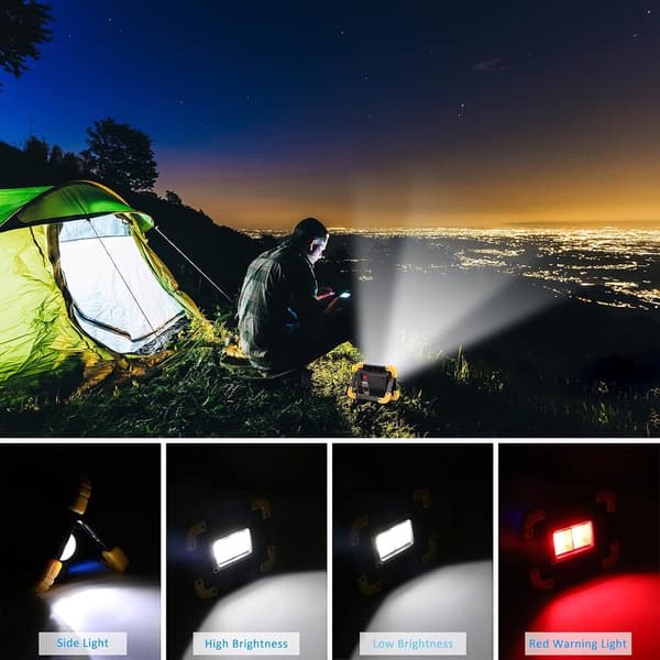 Genopladelig LED-belysning, 10W 750LM Byggepladsbelysning