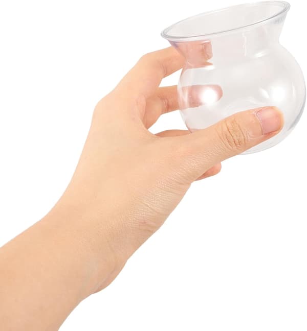 6-pack små blomkrukor transparenta 200ml PET -