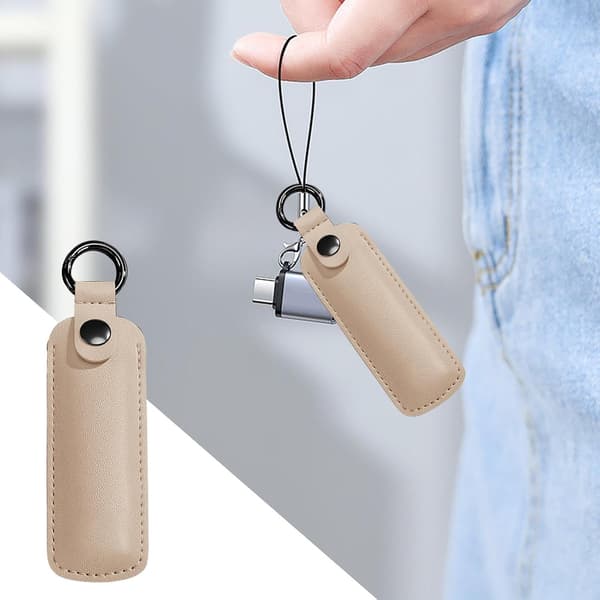 USB-etui med tommelfingerdrev, lille, kompakt, lille beige - beige