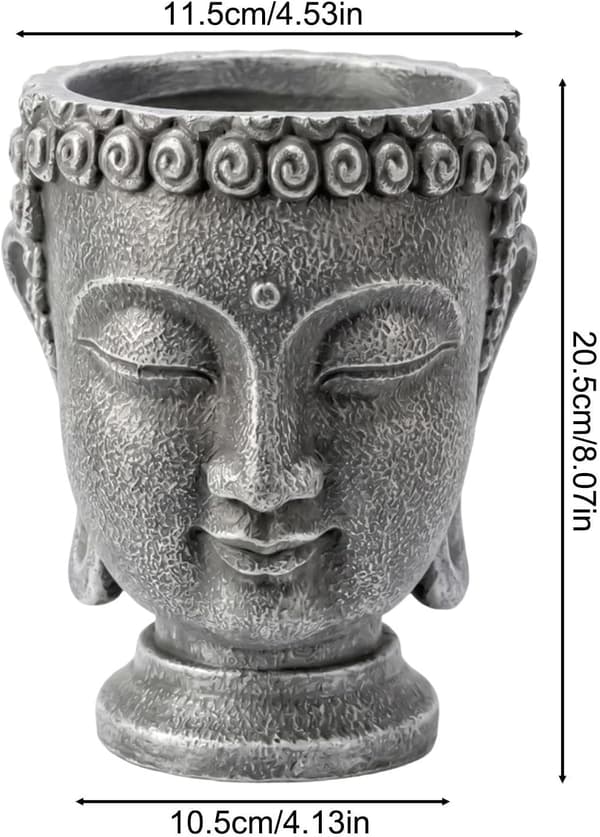 Hodeplanter i Buddha-design harpiks morsom -