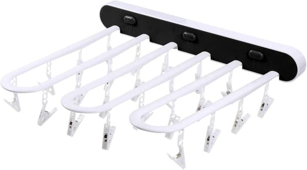 Foldable Clothes Hanger with Clips for Underwear, Socks, Bras, Towels