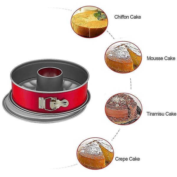 7 tums rund kakform ostkaka bakform kakform - röd grå