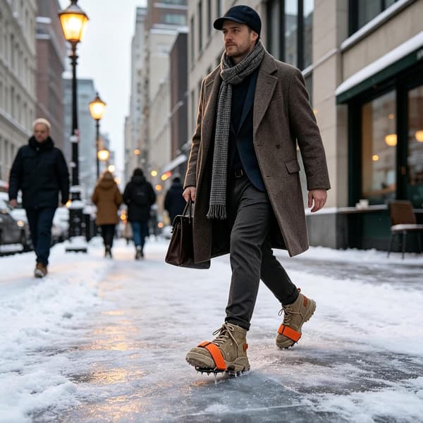 - och snöbroddar 7-broddar grepp Anti-halk-grepp för skor orange Orange