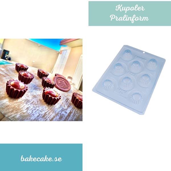Pralineform Kuppel Chokoladeform - BWB 9772 - Special 3-delt form