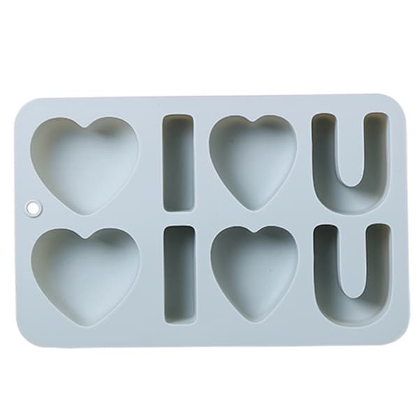 3D Valentinsdag Kærlighed Silikoneform Non-Stick Chokolade Slik Muffin Forme Blue 0.09