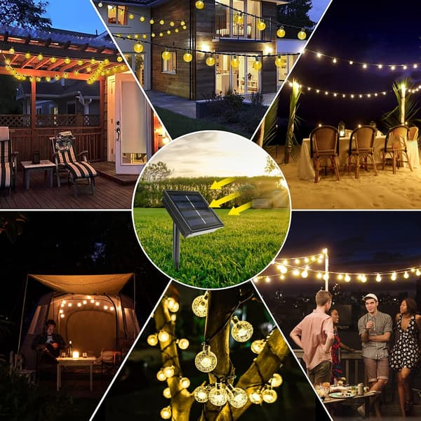 50 stk LED solcellelyslenker, 7 m 50 lys (2,5 bobler) - 8 Fu