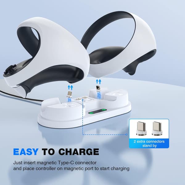 Ladestation kompatibel med VR2-controller, opladningsbase DXGHC