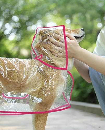 Waterproof and Windproof Poncho for Dog and Puppy Size M (Pink)