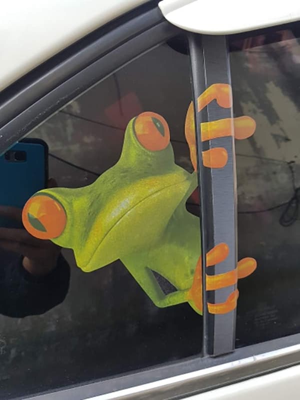 5 st 3D Söta Peep Groda Roliga Bilstickers Lastbilsfönster Vinyl Dekal