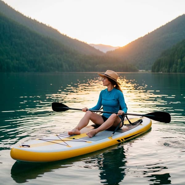 Kayak seat with backrest for SUP board, adjustable straps, black
