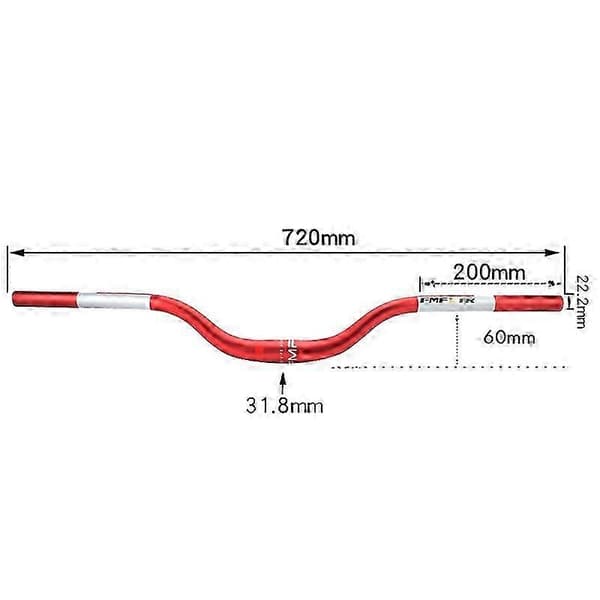Mountainbike-styre Riser-styre Svalstyre 31,8 x 720 mm Mountainbike-styre Riser