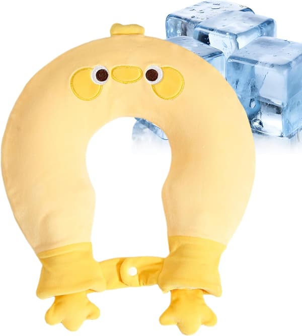 Wärmflasche with cover U-shaped neck pillow Tierischem design -