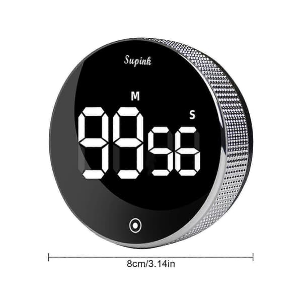 Digital LED Timer Manuel Nedtælling Vækkeur Magnetisk Stopur Brusebad Timer (FMY) Rød Red