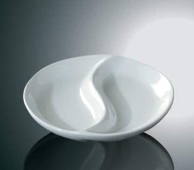 Mini posliinikulho dippi - Yin / Yang -aihe - 24 kpl Vit 2400
