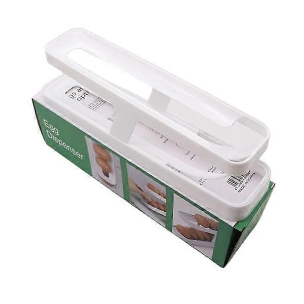 Eggbeholder for kjøleskap, eggdispenser, eggholder, eggoppbevaring for 12-14 egg, doble lag, organizer for kjøkken Hvit